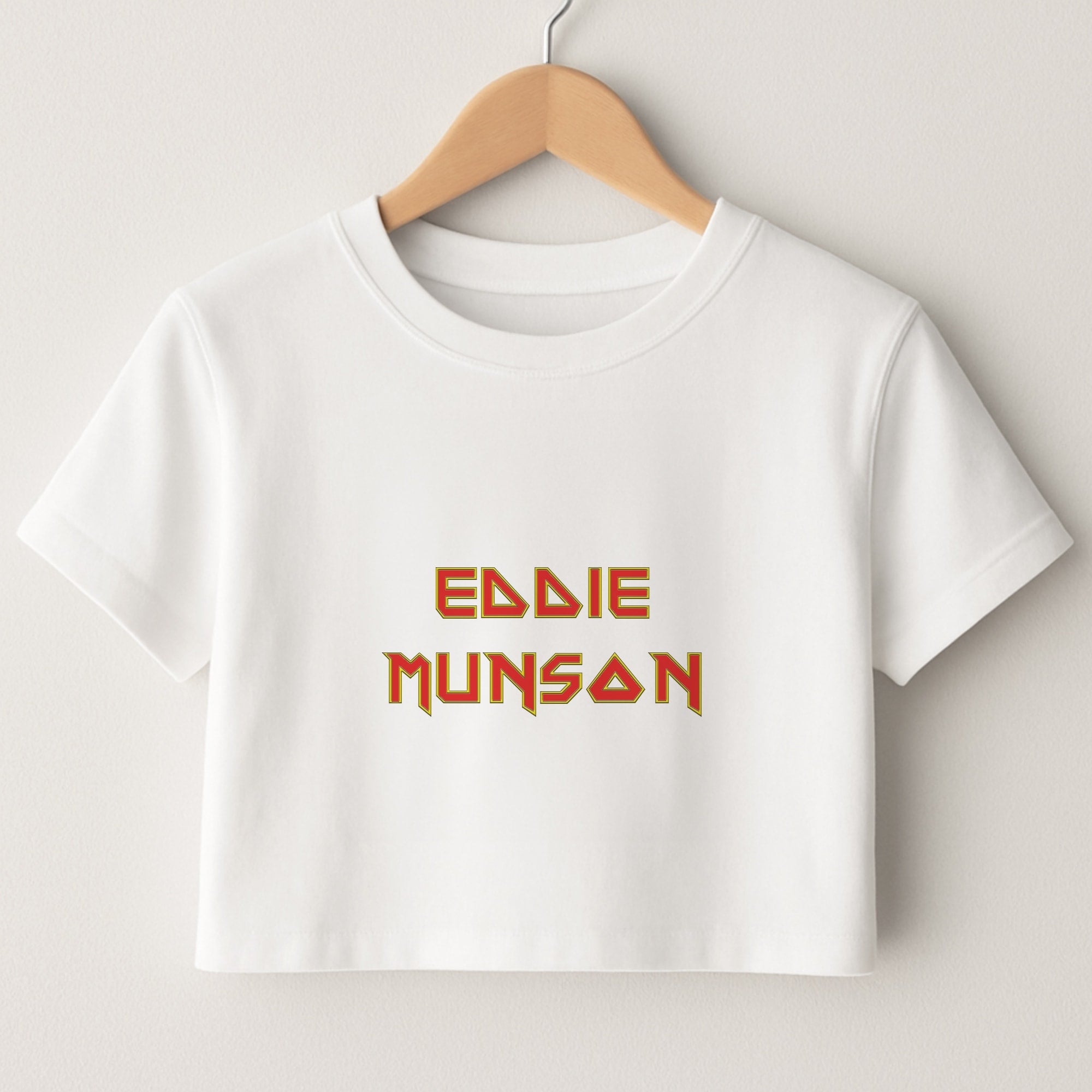 Eddie Munson Text Crop Top