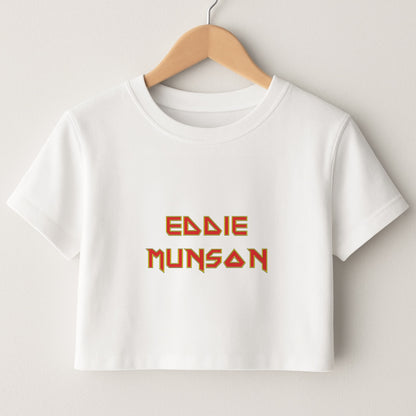 Eddie Munson Text Crop Top