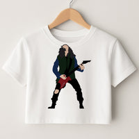 Eddie Munson Playing Guitar Crop Top