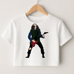 Eddie Munson Playing Guitar Crop Top
