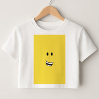 Yellow Face Crop Top