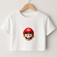 Mario Face - Mario Crop Top