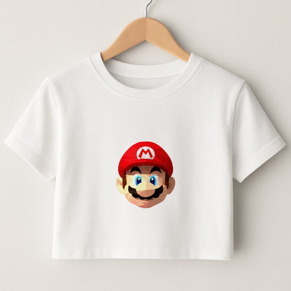 Mario Face - Mario Crop Top