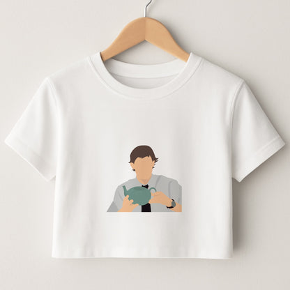 Jim's Tea Pot For Pam Crop Top