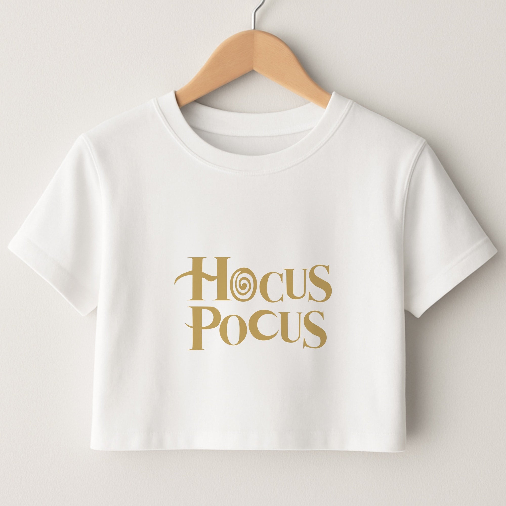 Text - Hocus Halloween Crop Top