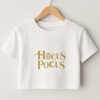 Text - Hocus Halloween Crop Top