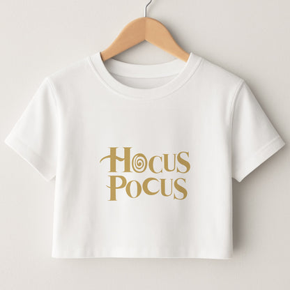 Text - Hocus Halloween Crop Top