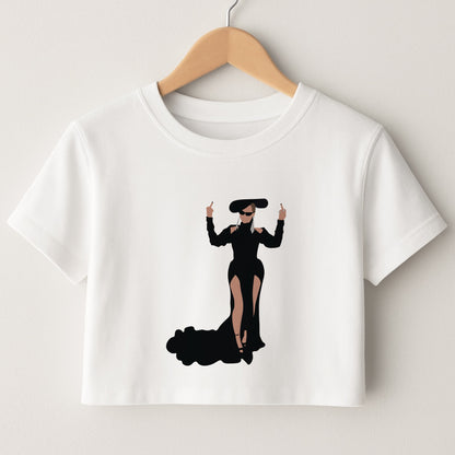Middle Fingers - Queen B Crop Top