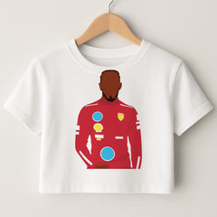 Hamilton In Red Crop Top