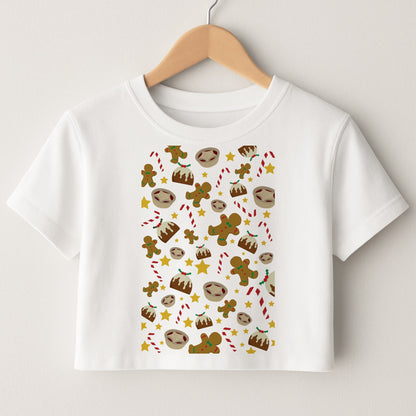 Festive - Christmas Patterns Crop Top