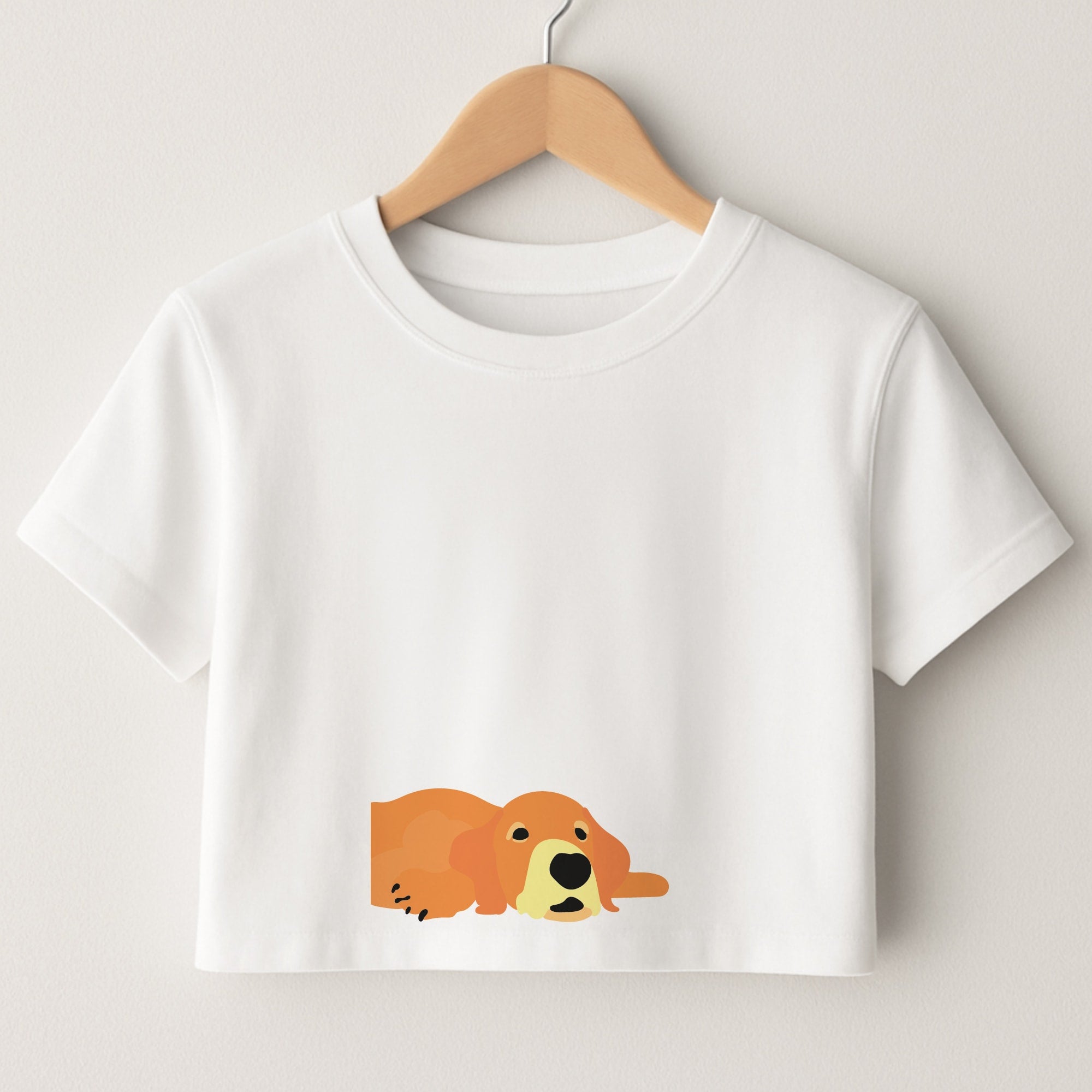 Laying and chilling - Dog Patterns Crop Top
