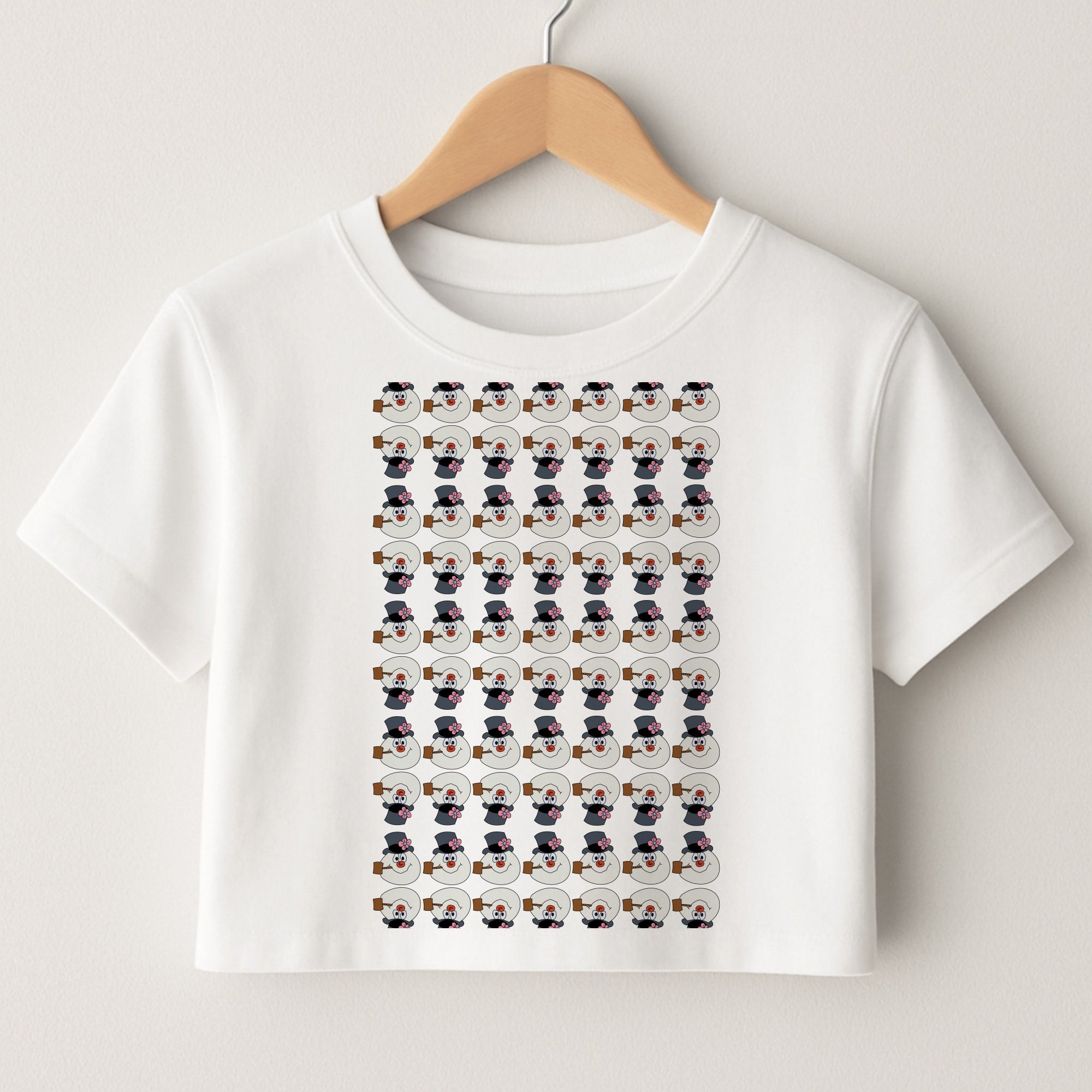 Pattern - Snowman Crop Top