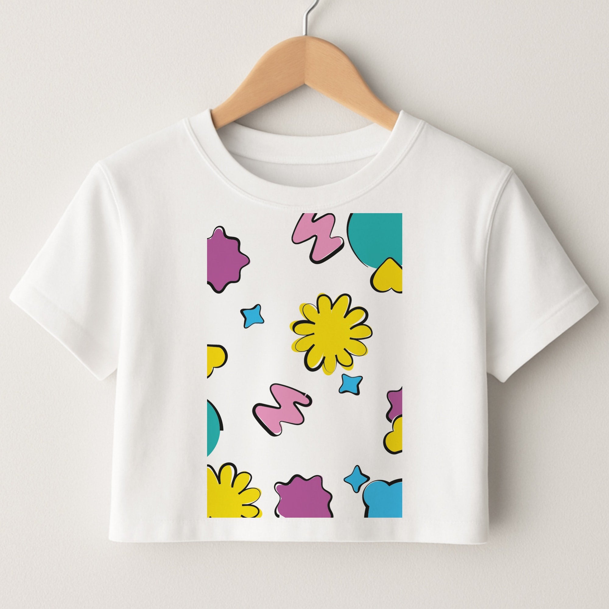 K-Pop Band Flowers Patterns Crop Top