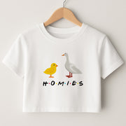 Homies Chick And Duck Crop Top 1