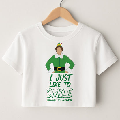 I Just Like To Smile Crop Top