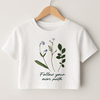 Follow Your Own Path Dark Green Crop Top