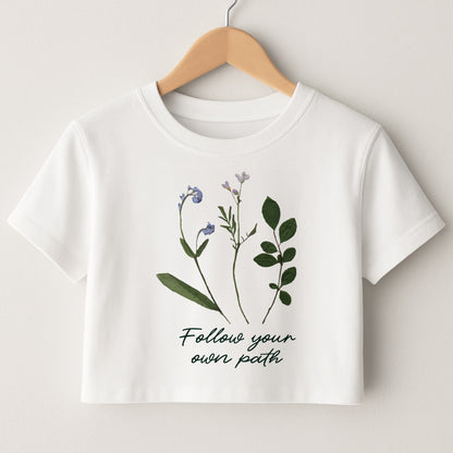 Follow Your Own Path Dark Green Crop Top