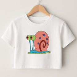 Gary The Snail Crop Top