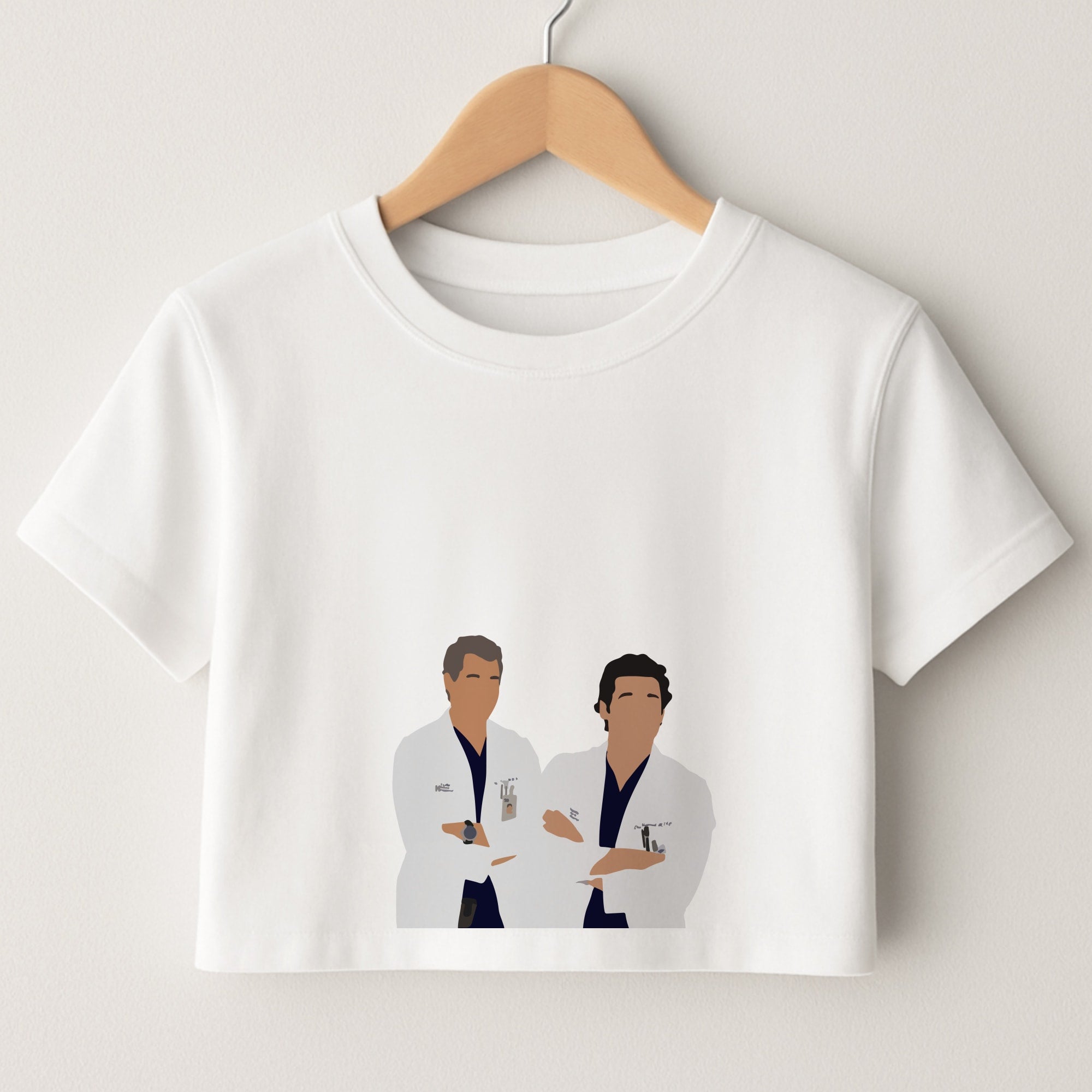 Two Doctors Arm Crossed - Grey's Crop Top