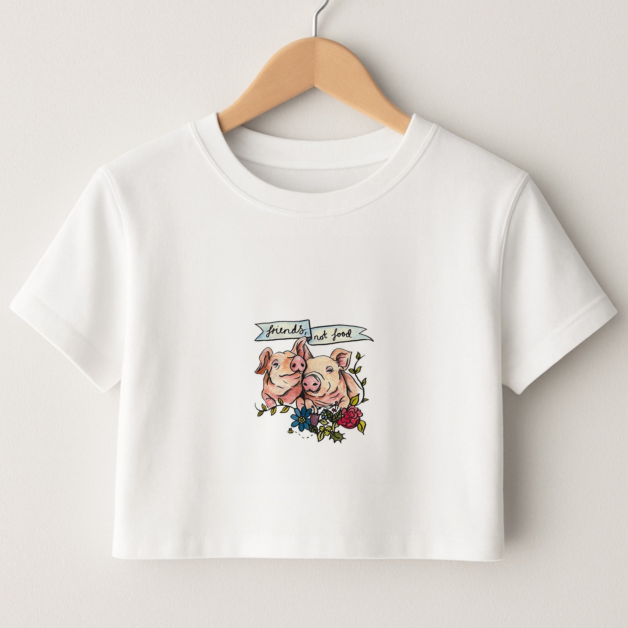 Friends Not Food - Vegan Crop Top