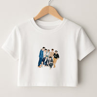 Casual K-Pop Band Band Crop Top