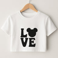 Mouse Love Valentine's Crop Top