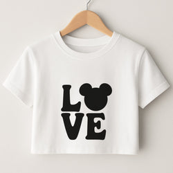 Mouse Love Valentine's Crop Top