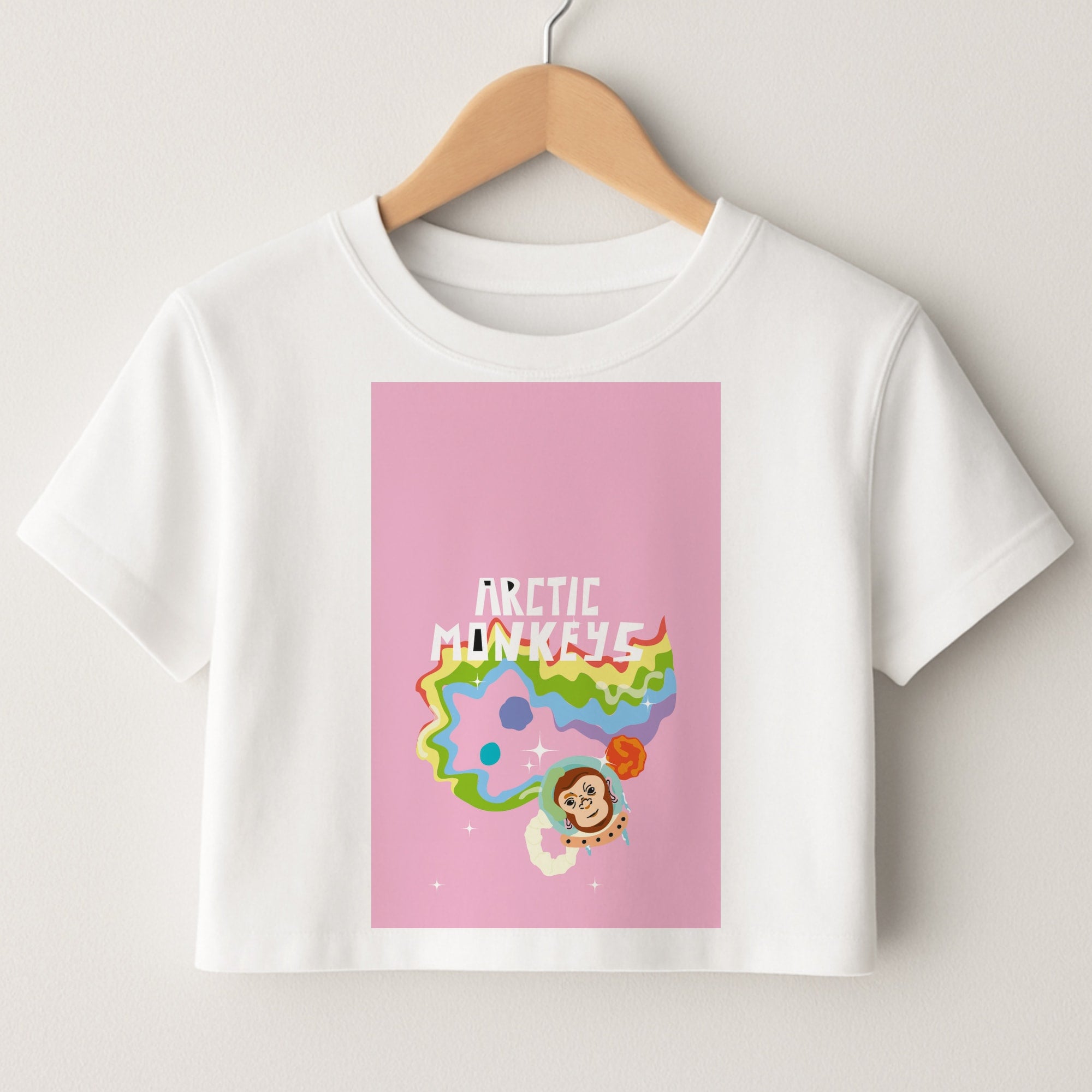 A Monkeys - Pink Crop Top