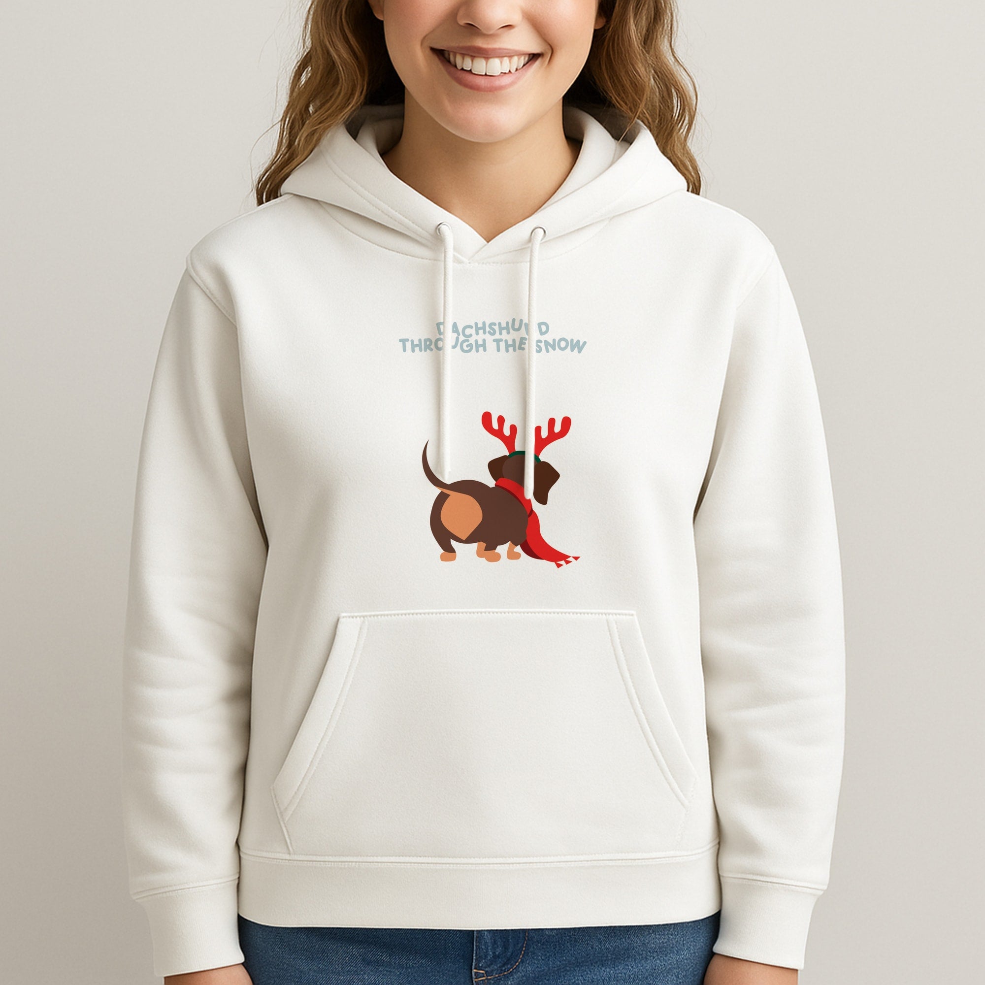 Dachshund Through The Snow - Christmas Unisex Hooded Sweatshirt