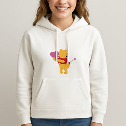 Cupid Pooh Valentine's Unisex Hooded Sweatshirt