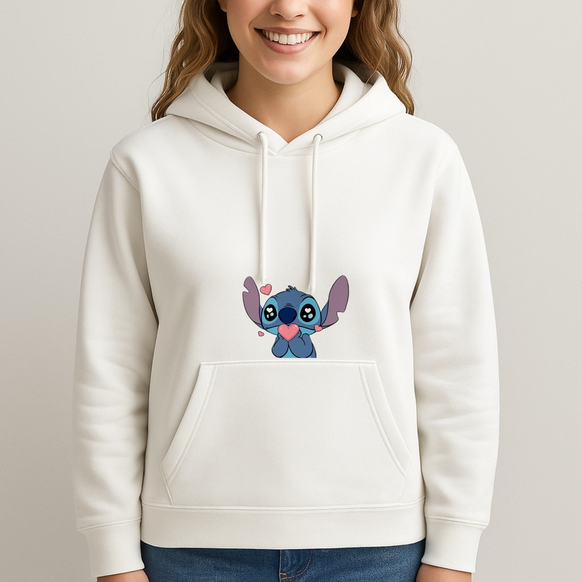 Cute Alien Blue Unisex Hooded Sweatshirt