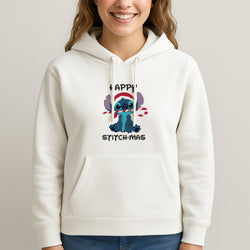 Happy Blue Alienmas - Christmas Unisex Hooded Sweatshirt