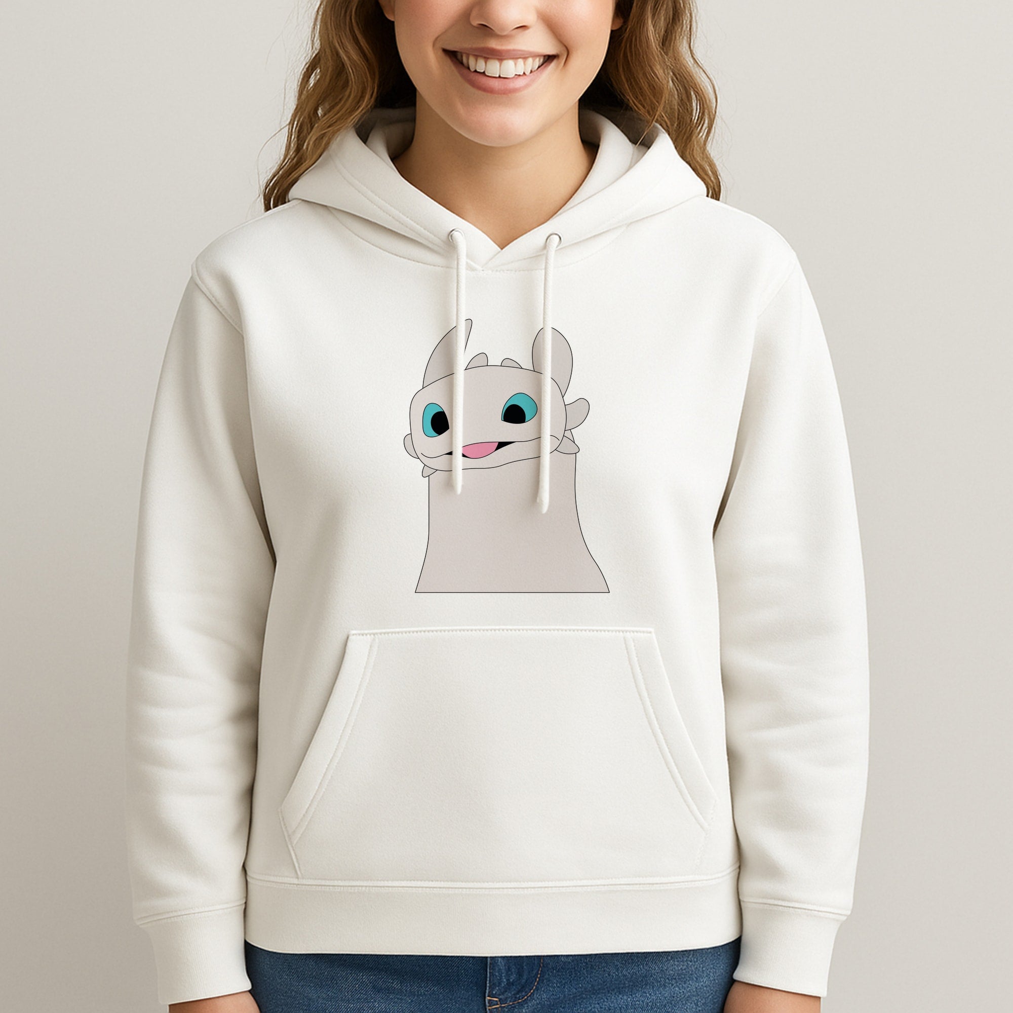 White Fury Dragon Hoodie