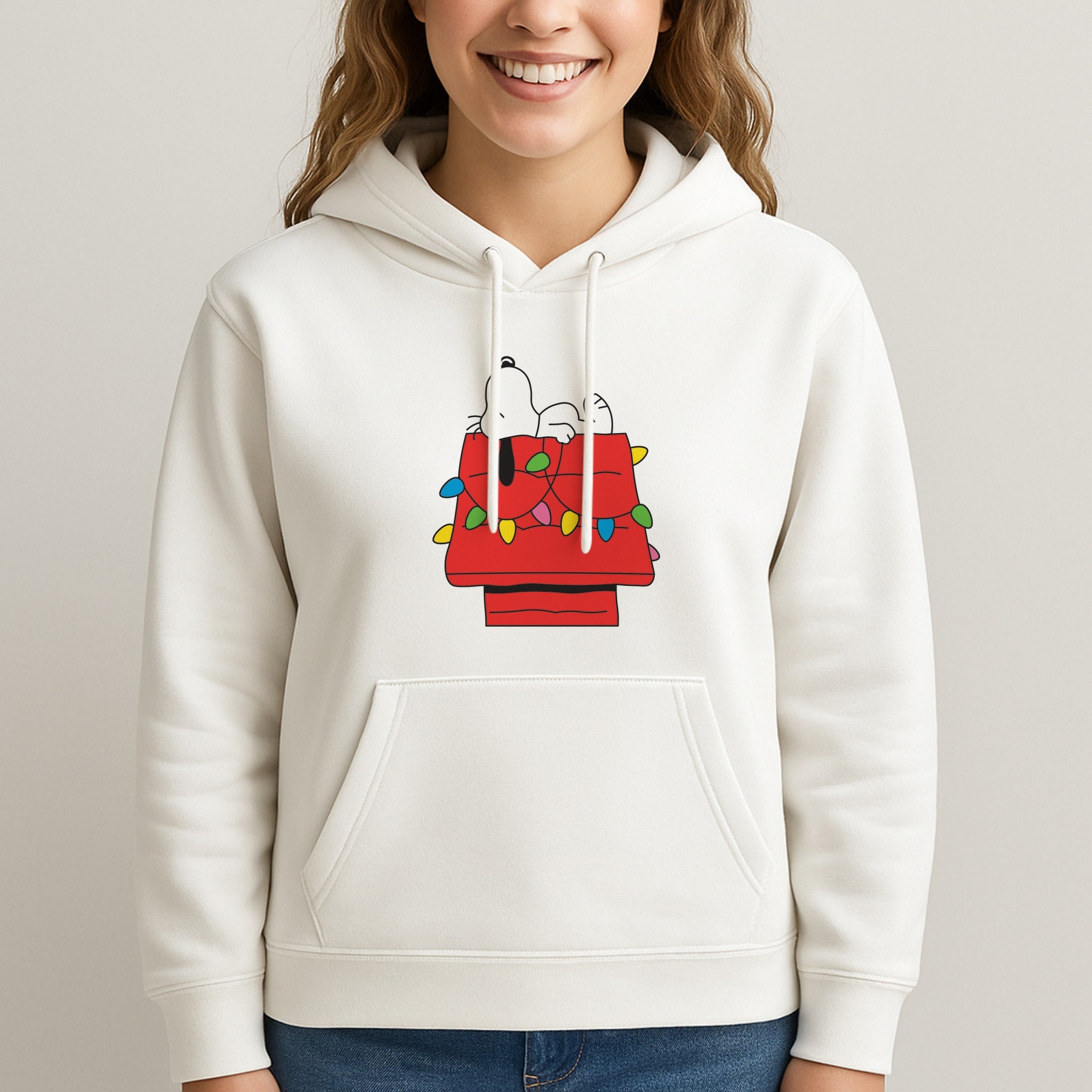 Cartoon Beagle Fairylights Hoodie