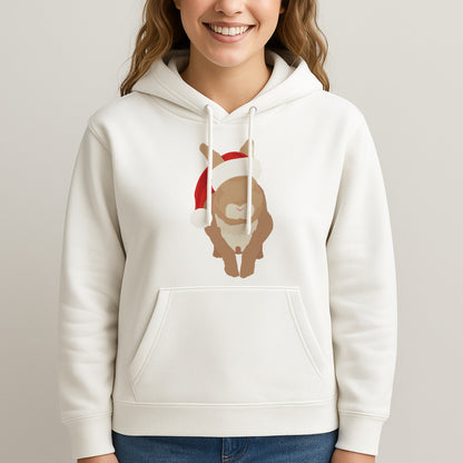 Rabbit Christmas Ears Unisex Hooded Sweatshirt