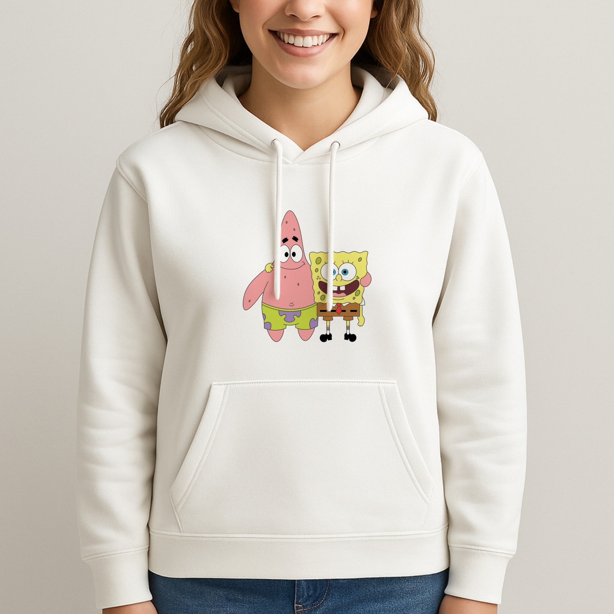 Patrick And Sponge Hoodie