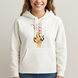 Bouncing Tiger , Piglet , Yellow Bear Unisex Hooded Sweatshirt