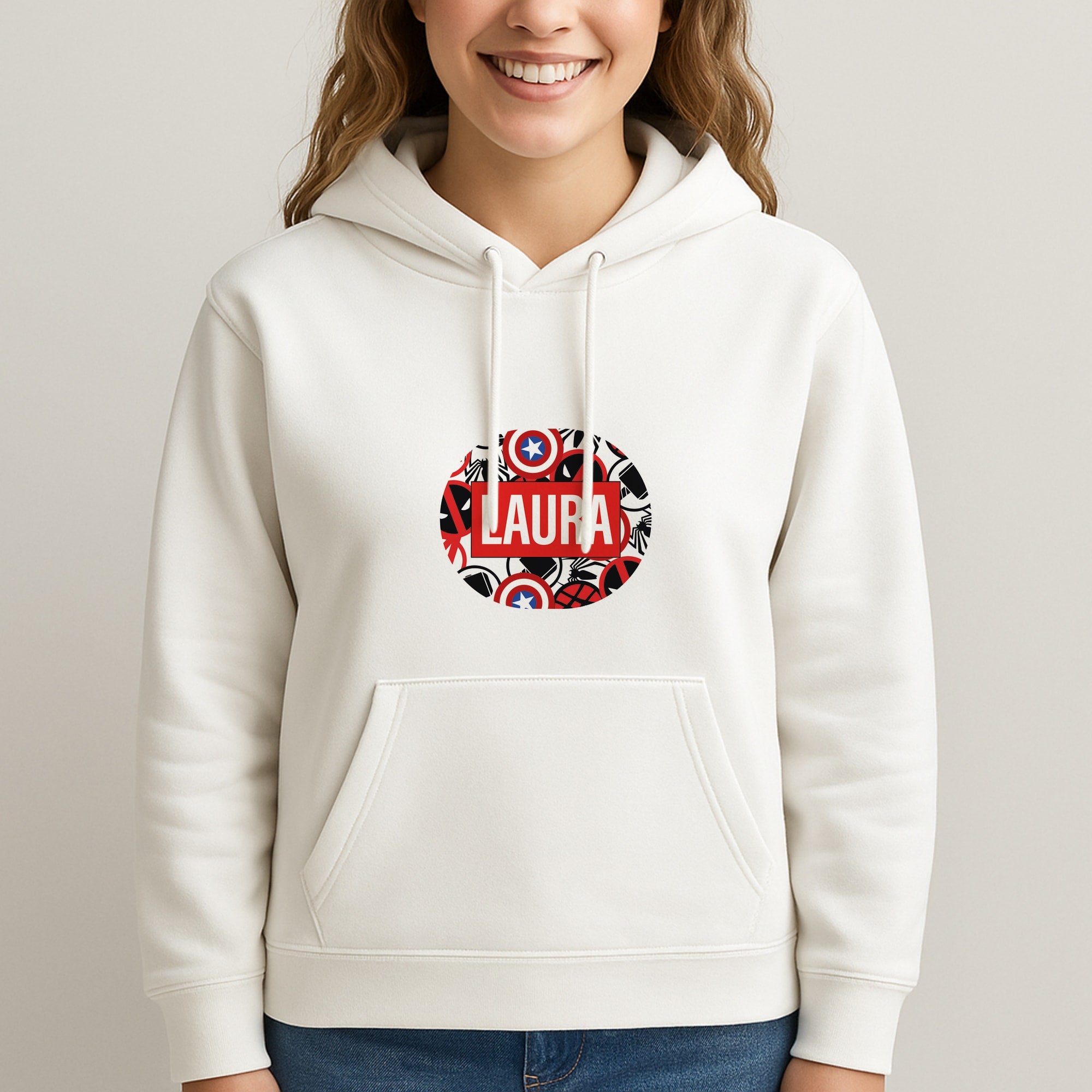 Collage - Personalised Superhero Comic Unisex Hooded Sweatshirt