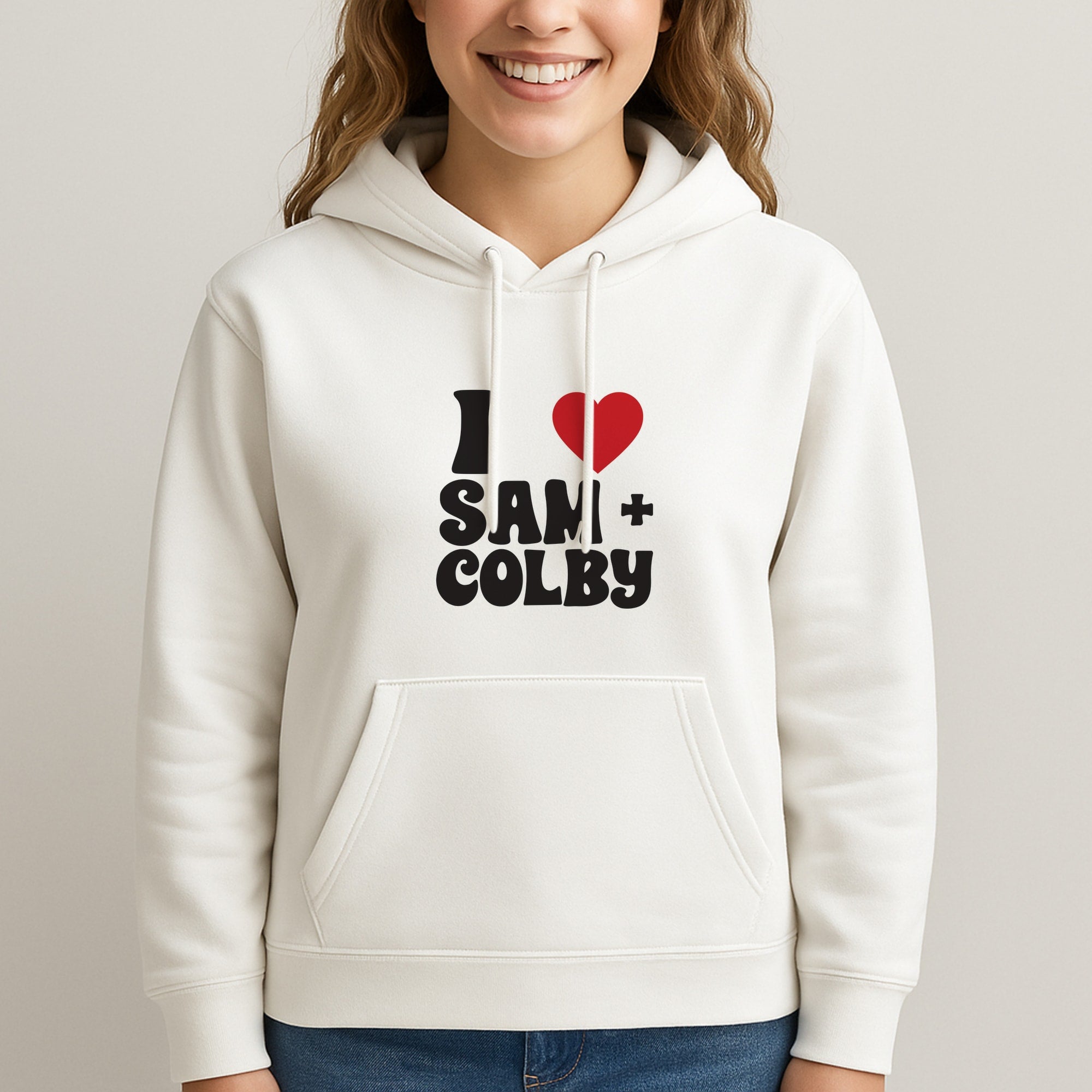 I Love S & C Unisex Hooded Sweatshirt