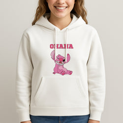 Pink Alien Ohana Unisex Hooded Sweatshirt