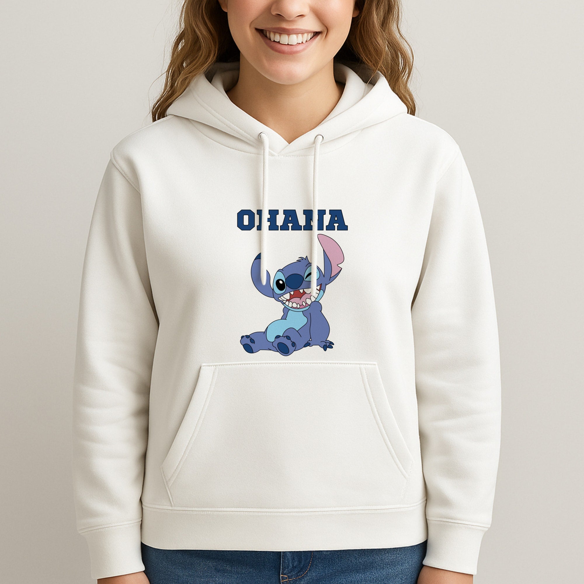 Blue Alien Ohana Unisex Hooded Sweatshirt