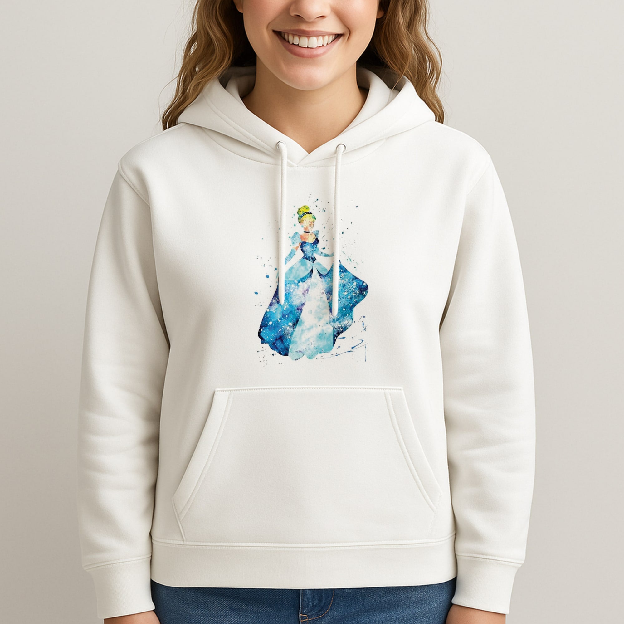 Watercolour Cinderella Fairytale Hoodie
