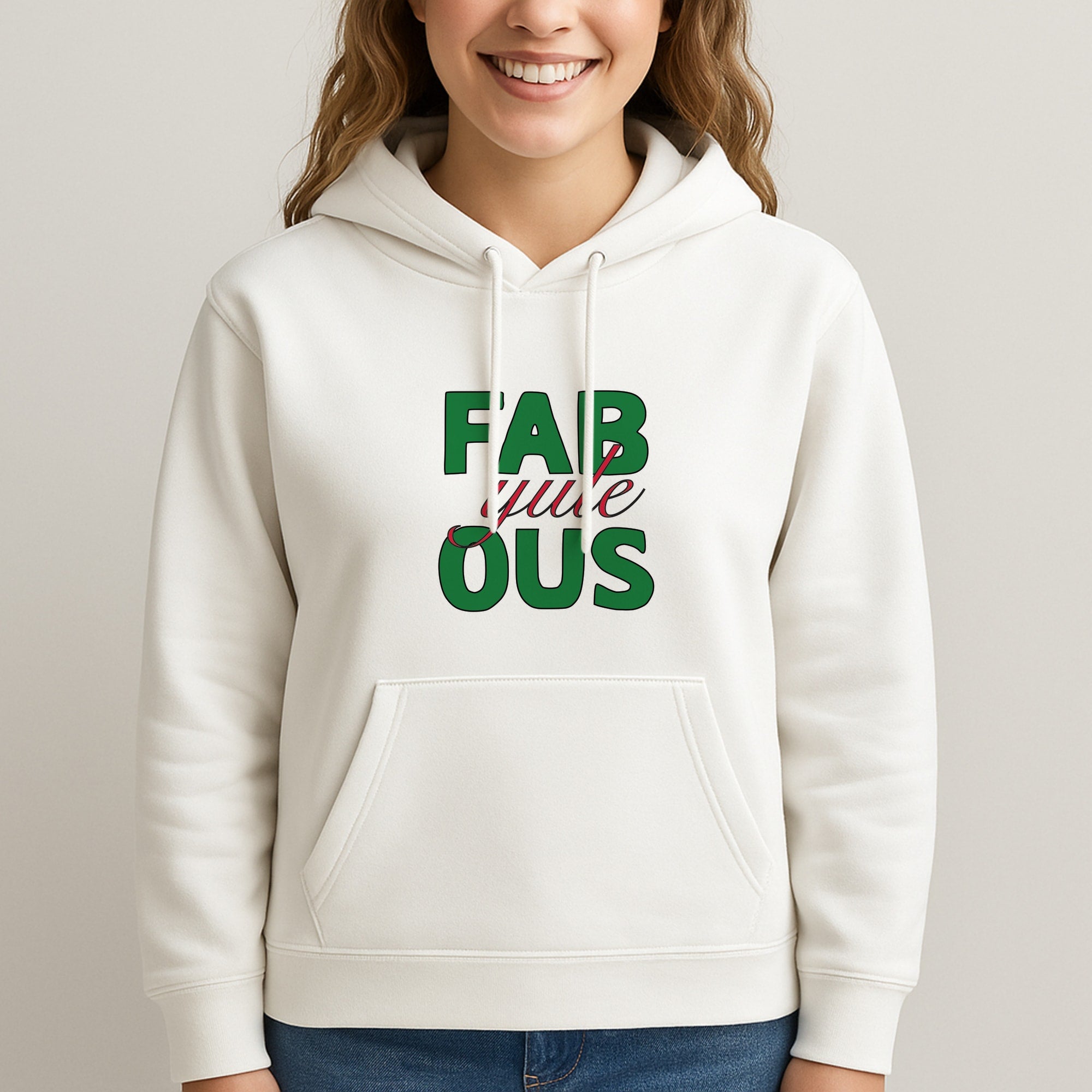 Fab-Yule-Ous Red - Christmas Puns Unisex Hooded Sweatshirt