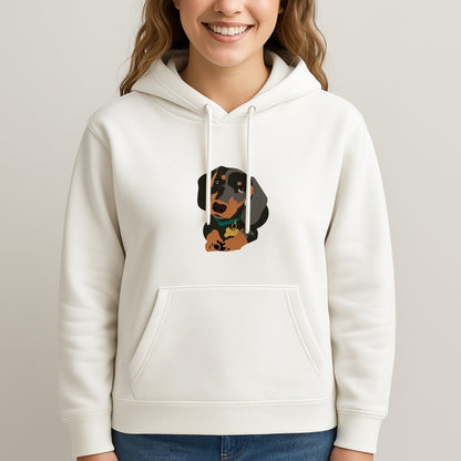 Black & brown - Dachshunds Unisex Hooded Sweatshirt