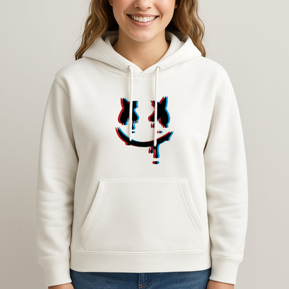 Blue Blur - White Helmet DJ Unisex Hooded Sweatshirt