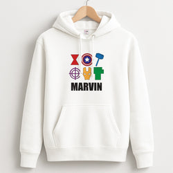 Icon Pattern - Personalised Superhero Comic Unisex Hoodie