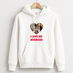 I Love My Husband - Personalised Couples Unisex Hoodie