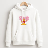 Pooh Heart Drawing Valentine's Hoodie