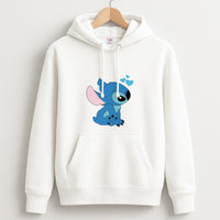 Blue Hearts Alien Blue Valentine's Hoodie