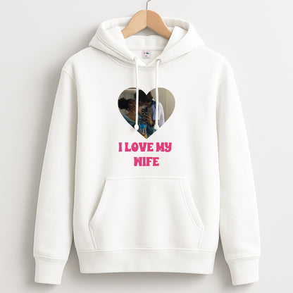 I Love My Wife - Personalised Couples Unisex Hoodie